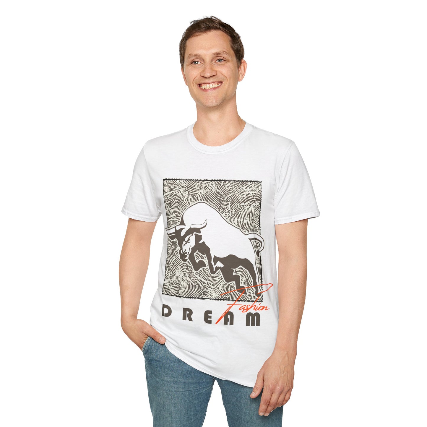 Dreaming Bull Unisex T-Shirt | Trendy Graphic Tee for Casual Style, Gifts, Milestone Celebrations, Everyday Wear