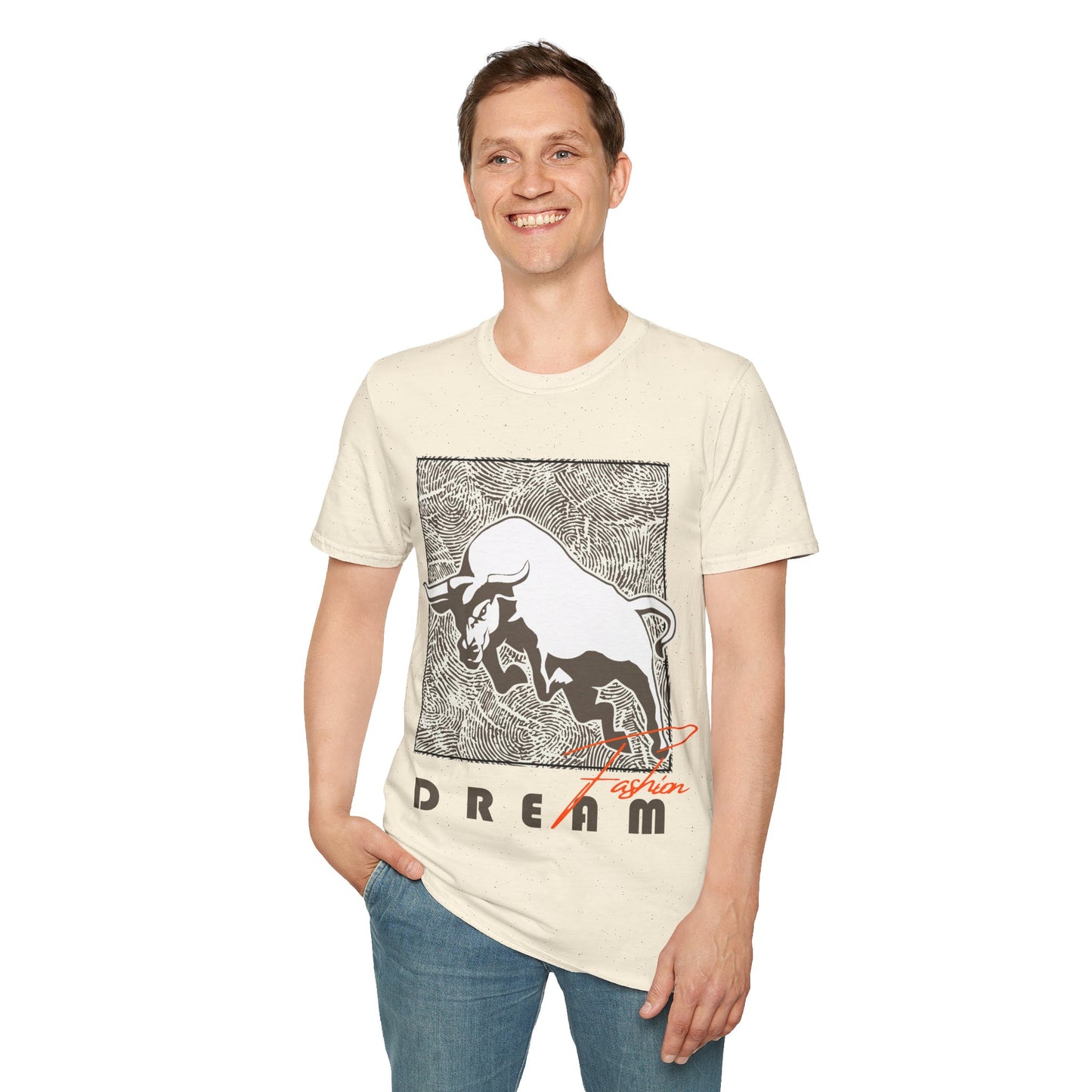 Dreaming Bull Unisex T-Shirt | Trendy Graphic Tee for Casual Style, Gifts, Milestone Celebrations, Everyday Wear