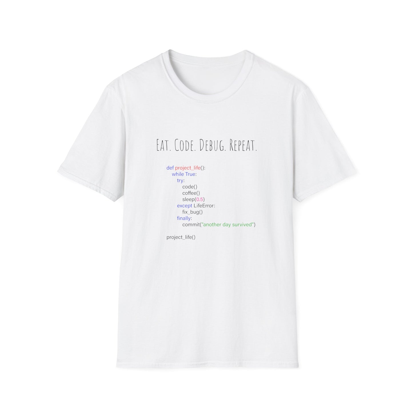 Programming Rule T-Shirt, Funny Coding Tee, Gift for Programmers, Tech Team Humor Shirt, Unisex Softstyle Tee