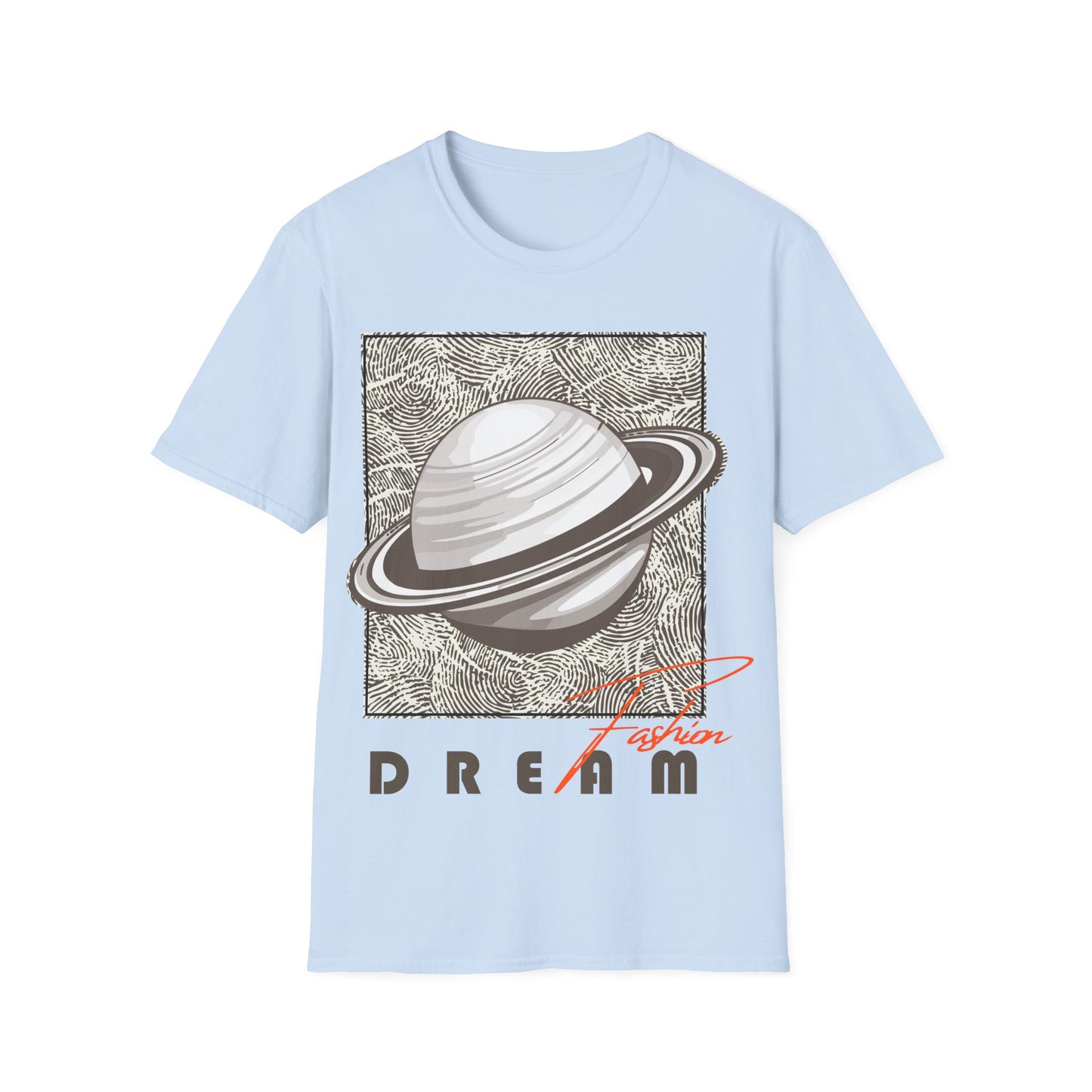 Dreamy Saturn Aesthetic Shirt – Space-Inspired Fashion Tee – Galaxy Text Design – Celestial Style T-shirt – Cosmic Trendy Top