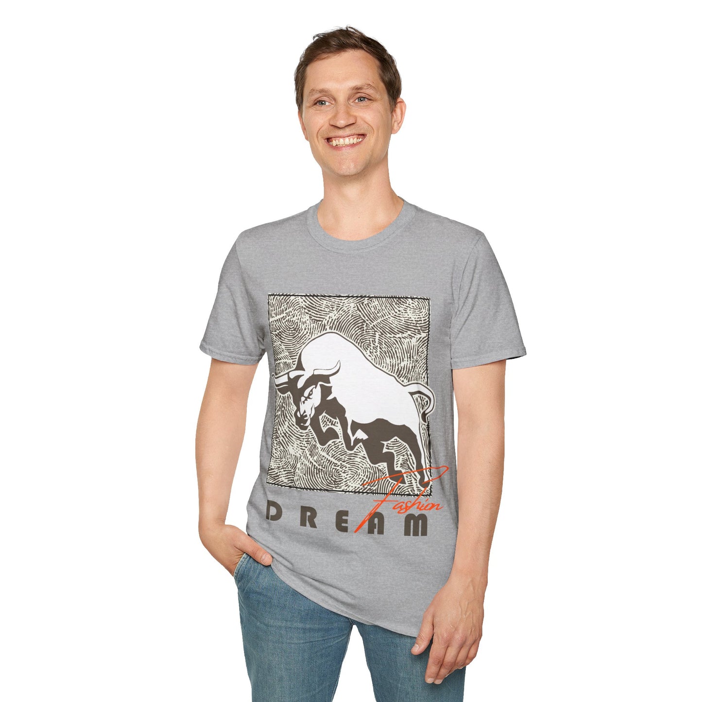 Dreaming Bull Unisex T-Shirt | Trendy Graphic Tee for Casual Style, Gifts, Milestone Celebrations, Everyday Wear