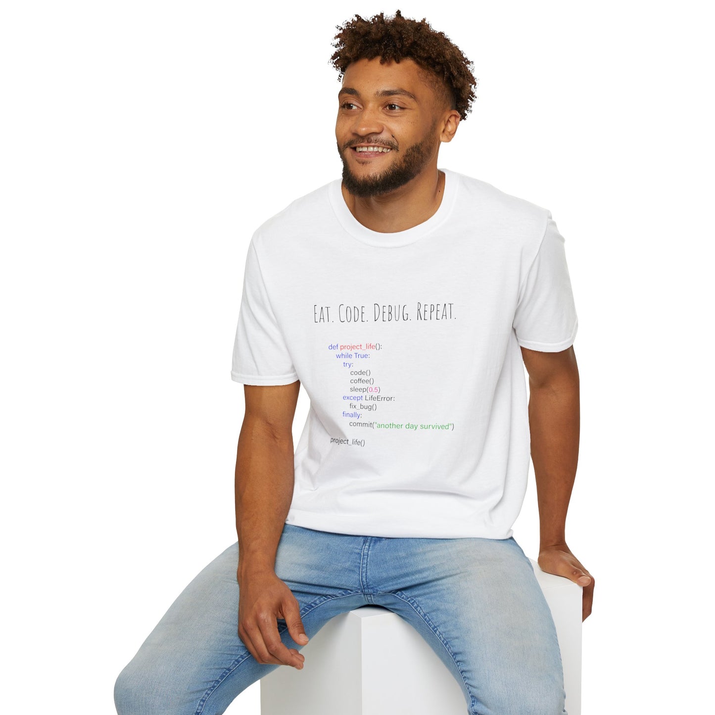Programming Rule T-Shirt, Funny Coding Tee, Gift for Programmers, Tech Team Humor Shirt, Unisex Softstyle Tee