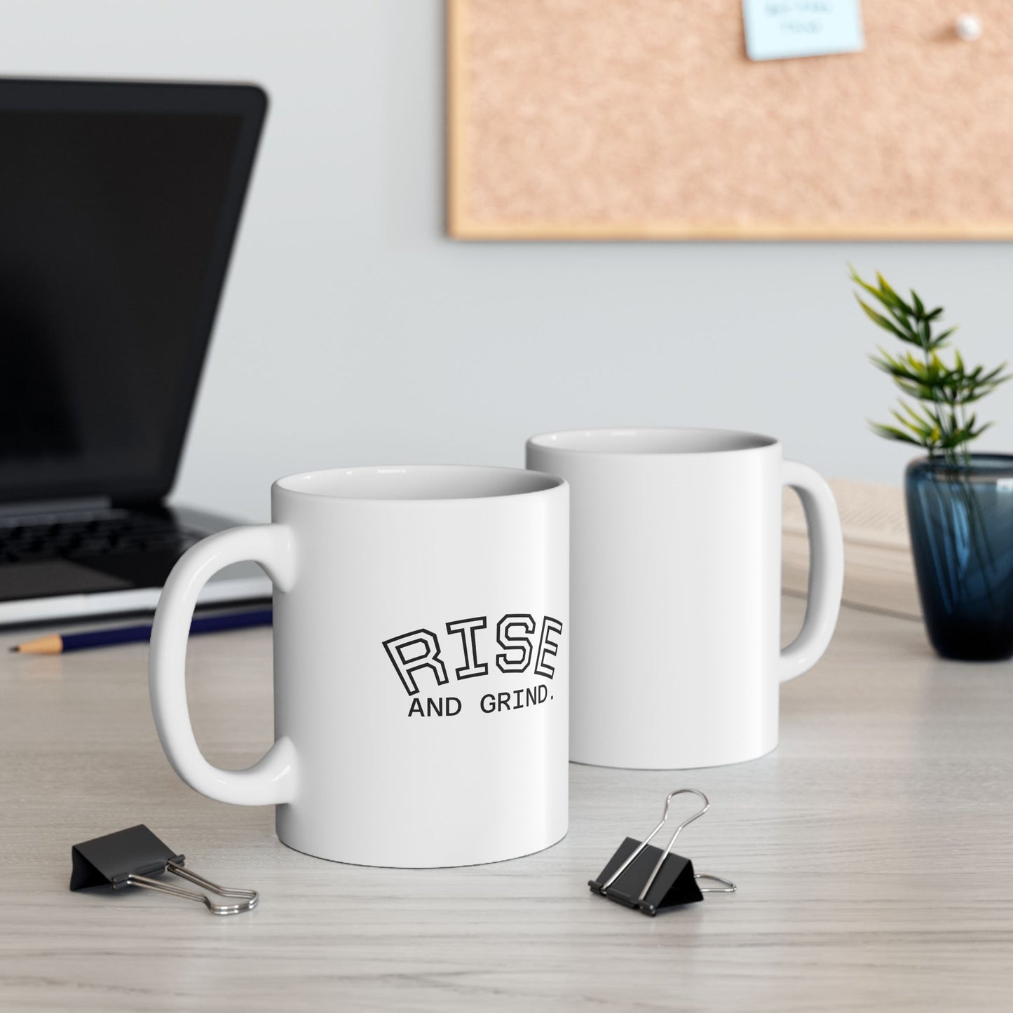 Rise and Grind Coffee Mug, Motivational Morning Quote Mug, Caffeine Lover Gift, Hustle Cup,Inspirational Mug for Work or Home