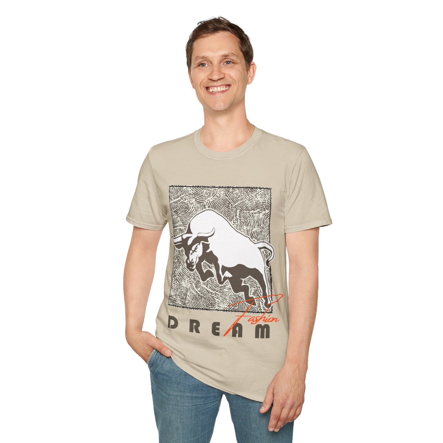 Dreaming Bull Unisex T-Shirt | Trendy Graphic Tee for Casual Style, Gifts, Milestone Celebrations, Everyday Wear