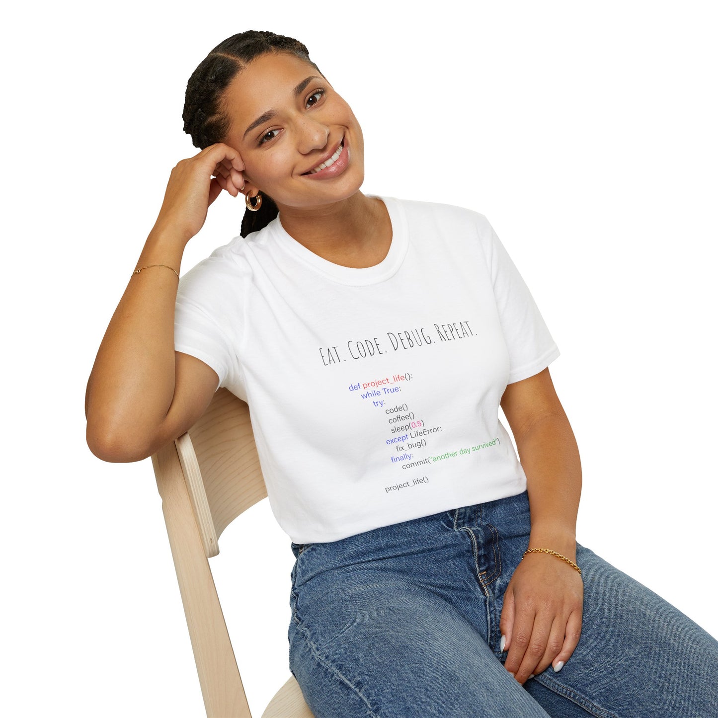 Programming Rule T-Shirt, Funny Coding Tee, Gift for Programmers, Tech Team Humor Shirt, Unisex Softstyle Tee