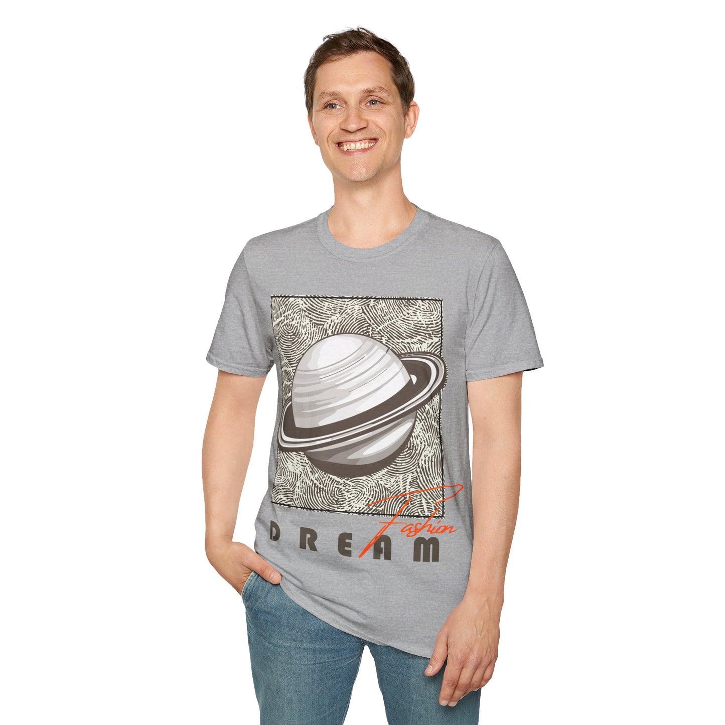 Dreamy Saturn Aesthetic Shirt – Space-Inspired Fashion Tee – Galaxy Text Design – Celestial Style T-shirt – Cosmic Trendy Top