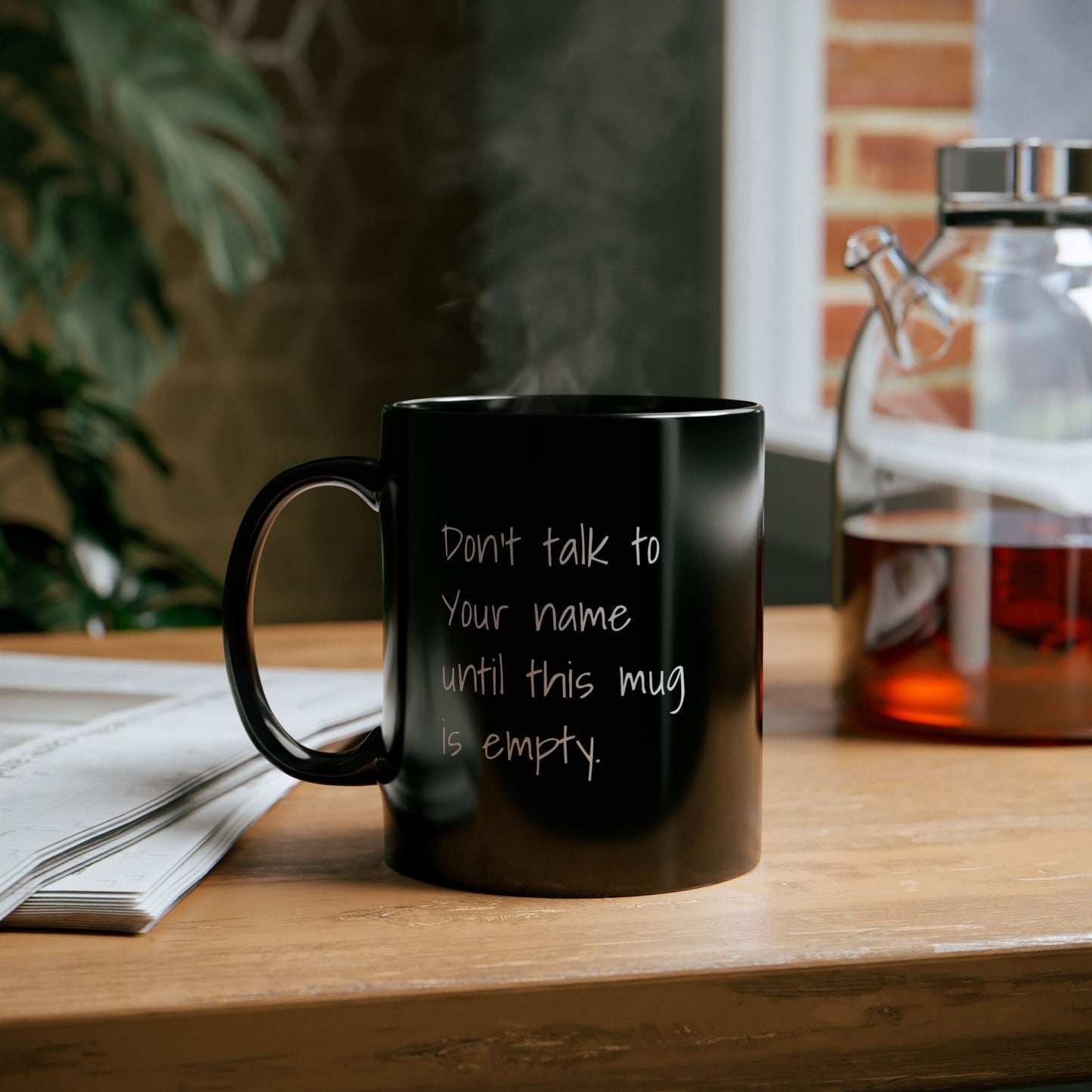 Custom Name Mug Funny Dont Talk to Me Quote, Personalized Coffee Cup ,Sarcastic Gift, Morning Mood Mug for Coffee Lovers