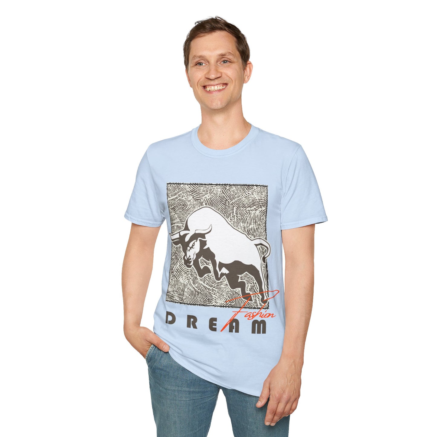Dreaming Bull Unisex T-Shirt | Trendy Graphic Tee for Casual Style, Gifts, Milestone Celebrations, Everyday Wear