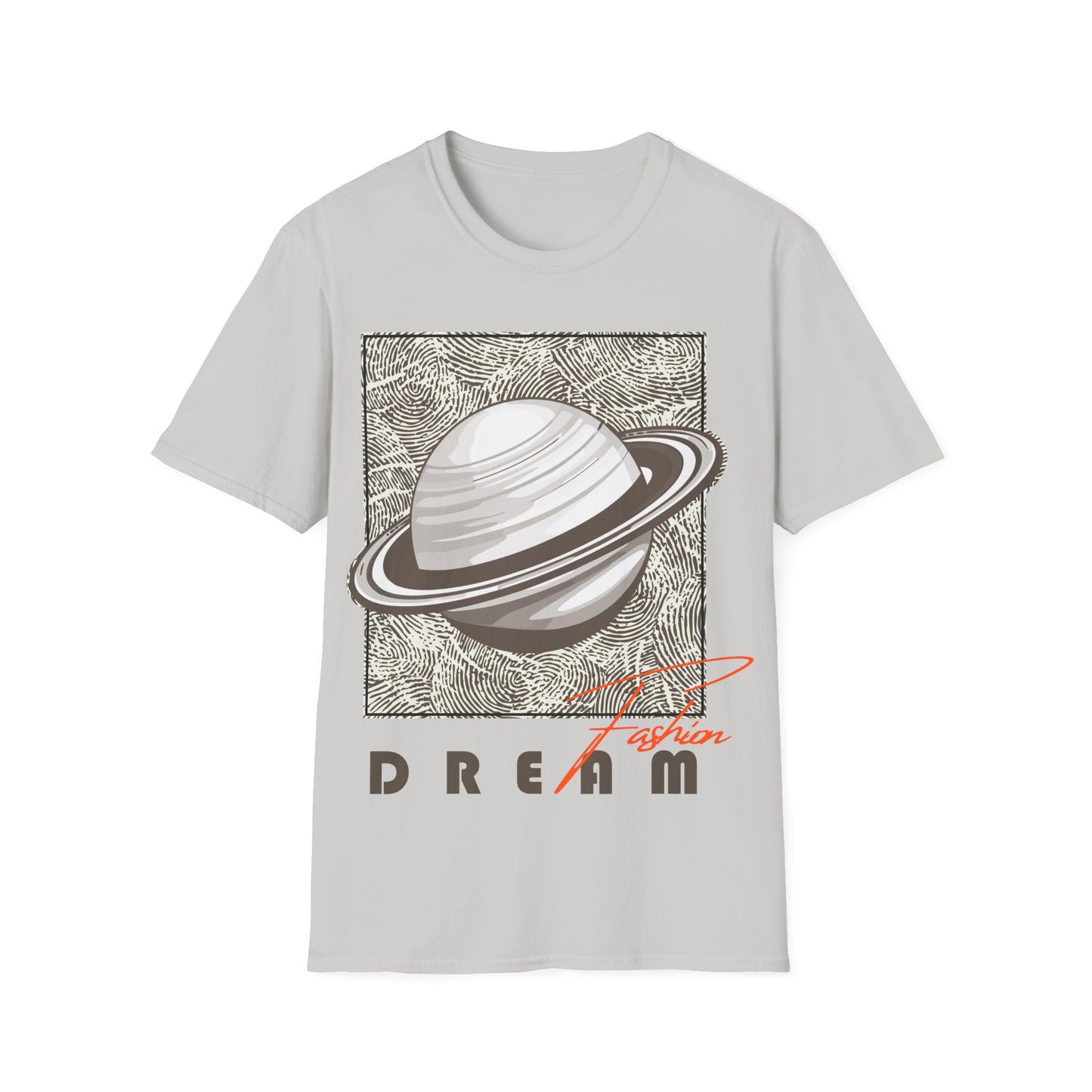 Dreamy Saturn Aesthetic Shirt – Space-Inspired Fashion Tee – Galaxy Text Design – Celestial Style T-shirt – Cosmic Trendy Top