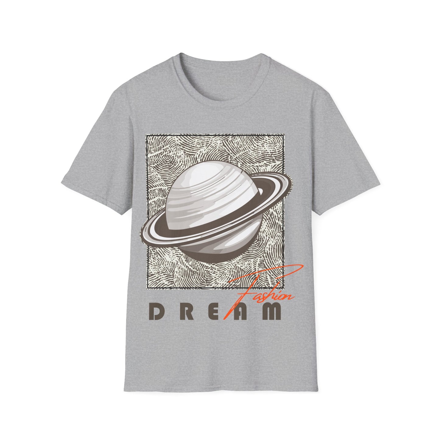 Dreamy Saturn Aesthetic Shirt – Space-Inspired Fashion Tee – Galaxy Text Design – Celestial Style T-shirt – Cosmic Trendy Top