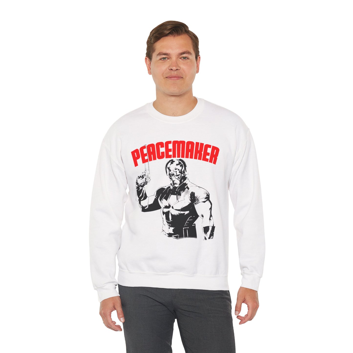 Peacemaker Crewneck Sweatshirt, Unisex Sweatshirt, Casual Sweatshirt, Graphic Sweater, Gift for Him, Gift for Her, Cozy Wear