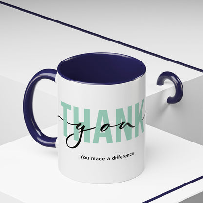 Thank You Coffee Mug ,Appreciation Gift Cup, Grateful Message Mug , Employee, Teacher, Friend, Boss Thank You Gift , Positive Vibes