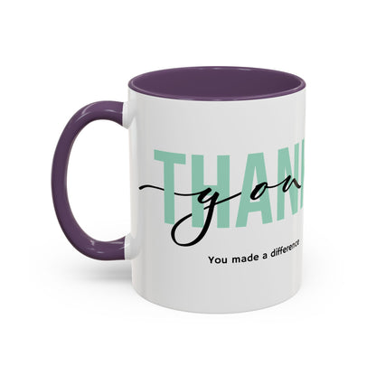 Thank You Coffee Mug ,Appreciation Gift Cup, Grateful Message Mug , Employee, Teacher, Friend, Boss Thank You Gift , Positive Vibes