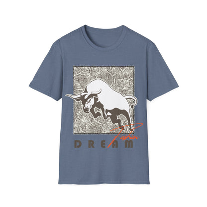 Dreaming Bull Unisex T-Shirt | Trendy Graphic Tee for Casual Style, Gifts, Milestone Celebrations, Everyday Wear