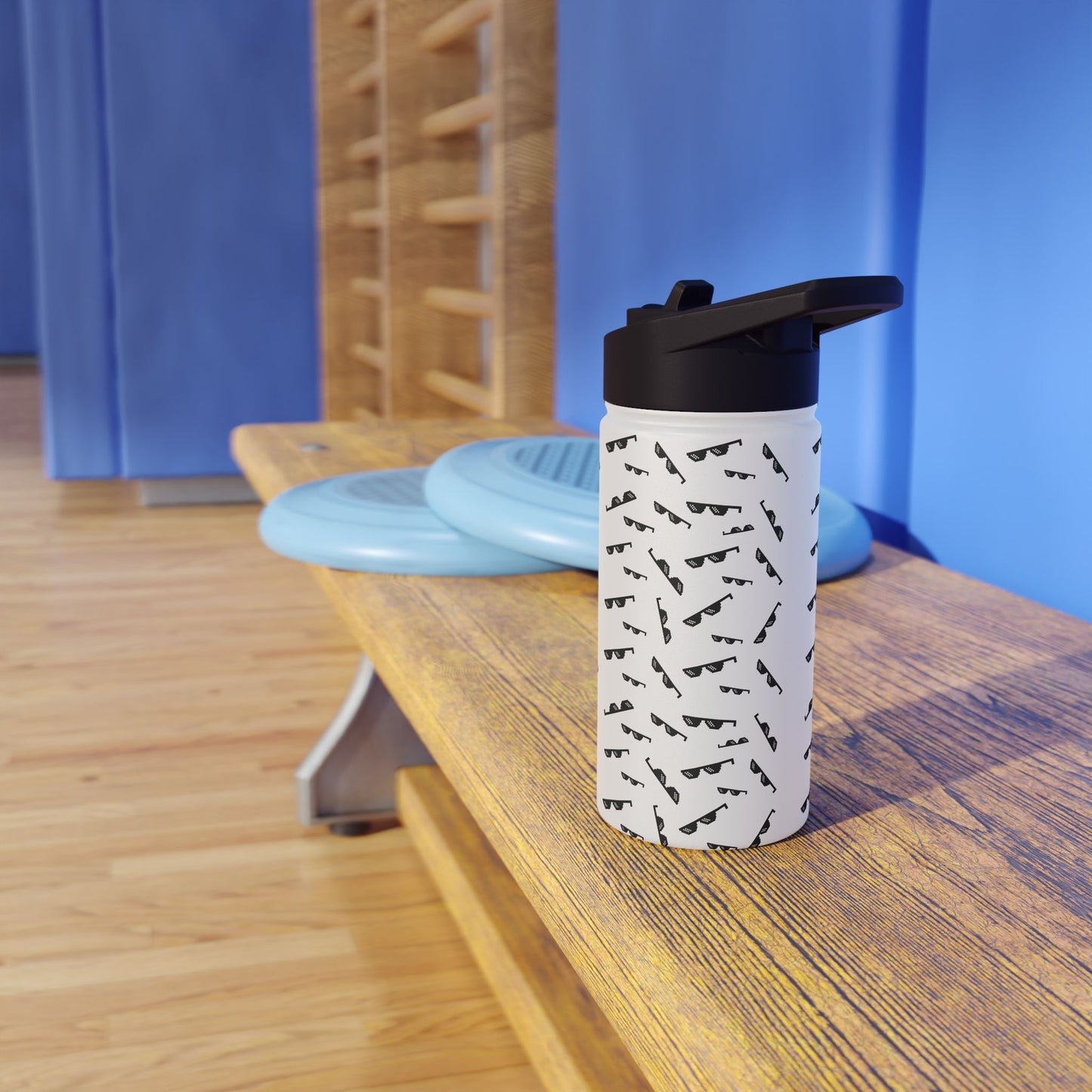 Cool Glass Icon Water Bottle ,Aesthetic Minimalist Drinkware ,Trendy Reusable Bottle ,Stylish Eco-Friendly Hydration Gift