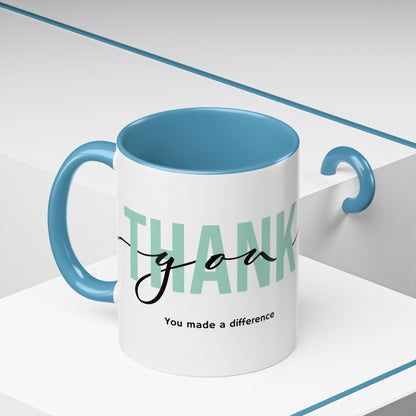 Thank You Coffee Mug ,Appreciation Gift Cup, Grateful Message Mug , Employee, Teacher, Friend, Boss Thank You Gift , Positive Vibes