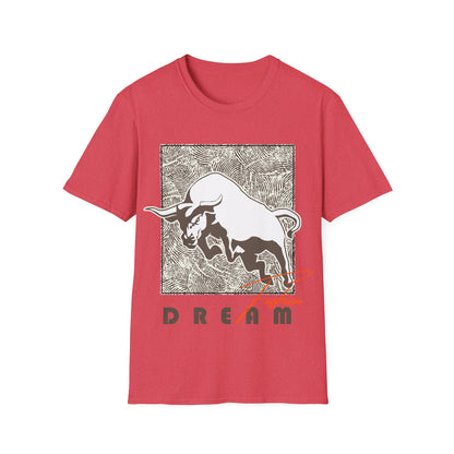 Dreaming Bull Unisex T-Shirt | Trendy Graphic Tee for Casual Style, Gifts, Milestone Celebrations, Everyday Wear
