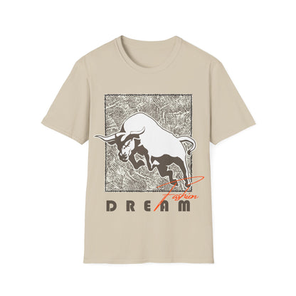 Dreaming Bull Unisex T-Shirt | Trendy Graphic Tee for Casual Style, Gifts, Milestone Celebrations, Everyday Wear