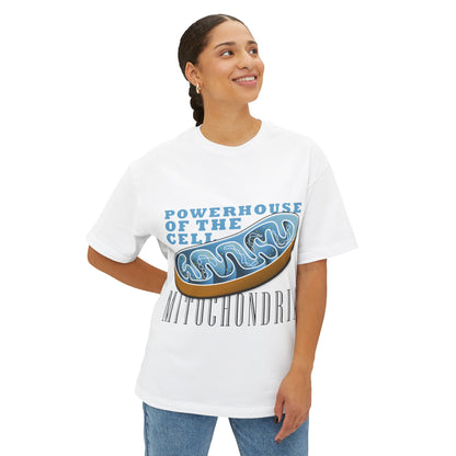 Powerhouse of the Cell Mitochondria Tee - Unisex Oversized Boxy T-Shirt, Science Gift, Biology Shirt, Fun Teacher Apparel, Casual Wear
