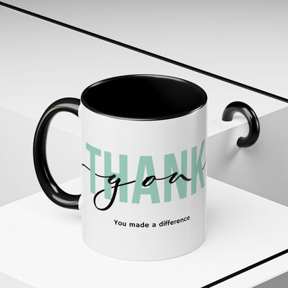 Thank You Coffee Mug ,Appreciation Gift Cup, Grateful Message Mug , Employee, Teacher, Friend, Boss Thank You Gift , Positive Vibes