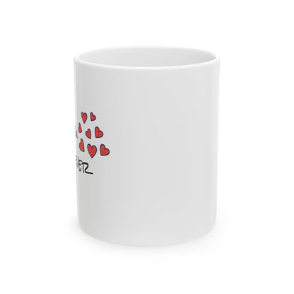 Love You Brew-ever Coffee Mug, Funny Couple Gift, Cute Coffee Lover Mug, Anniversary Gift for Him Her, Punny Ceramic Tea Cup