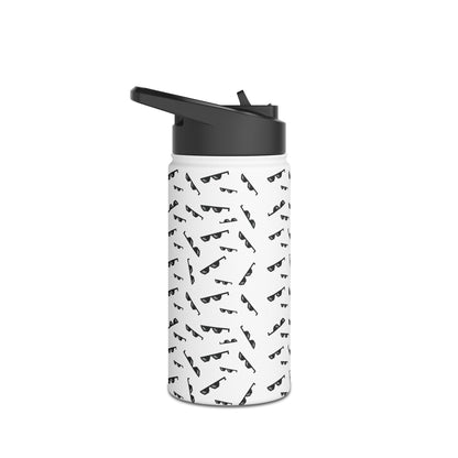 Cool Glass Icon Water Bottle ,Aesthetic Minimalist Drinkware ,Trendy Reusable Bottle ,Stylish Eco-Friendly Hydration Gift