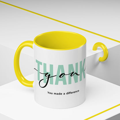 Thank You Coffee Mug ,Appreciation Gift Cup, Grateful Message Mug , Employee, Teacher, Friend, Boss Thank You Gift , Positive Vibes