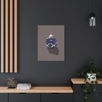 Rustic Salt Pot Digital Art, Kitchen Wall Decor, Country Cooking Print, Minimal Clay Jar Painting, Pantry Printable, Farmhouse Style Art