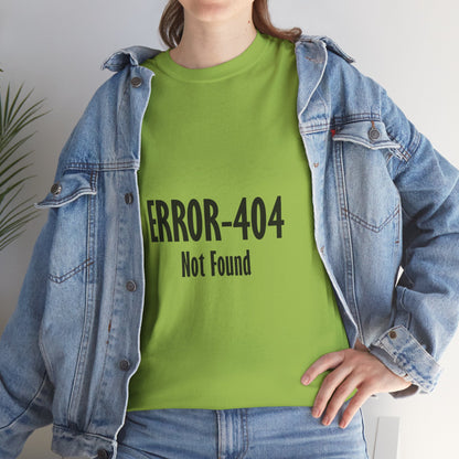 Error 404 Tee, Graphic T-Shirt, Computer Programmer Gift, Funny Coding Shirt, IT Tech Top