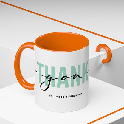 Thank You Coffee Mug ,Appreciation Gift Cup, Grateful Message Mug , Employee, Teacher, Friend, Boss Thank You Gift , Positive Vibes