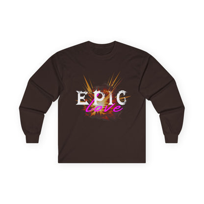 Epic Love Long Sleeve Tee | Unisex Fashion, Gift for Friends, Casual Wear, Holiday Apparel, Cool Graphic Tee
