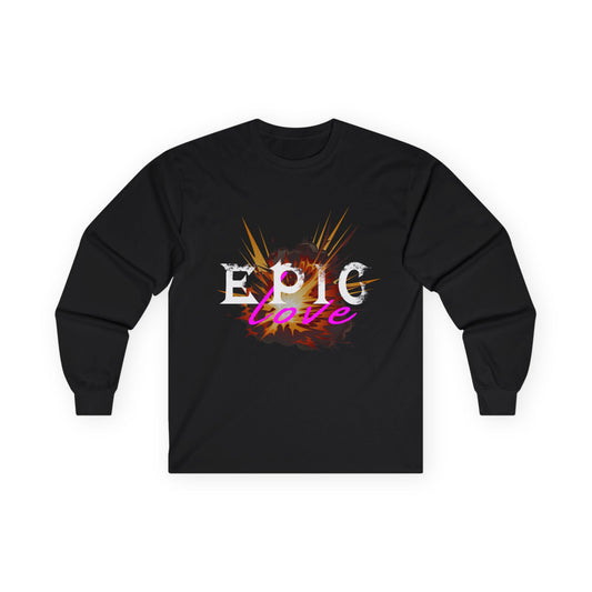 Epic Love Long Sleeve Tee | Unisex Fashion, Gift for Friends, Casual Wear, Holiday Apparel, Cool Graphic Tee