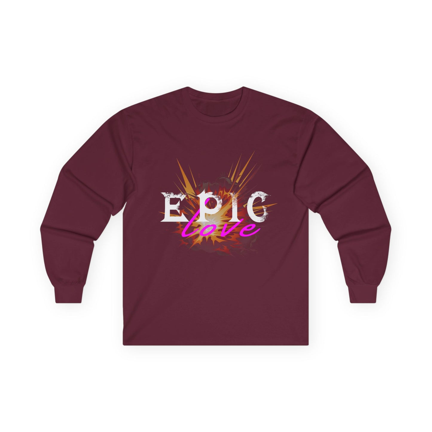 Epic Love Long Sleeve Tee | Unisex Fashion, Gift for Friends, Casual Wear, Holiday Apparel, Cool Graphic Tee