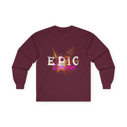 Epic Love Long Sleeve Tee | Unisex Fashion, Gift for Friends, Casual Wear, Holiday Apparel, Cool Graphic Tee